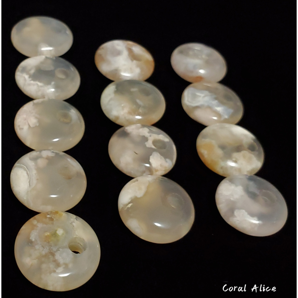 🌟Coral珊寶手作-天然櫻花瑪瑙公主扣 24-27*8.5-9.9mm AG2P1-546-細節圖6