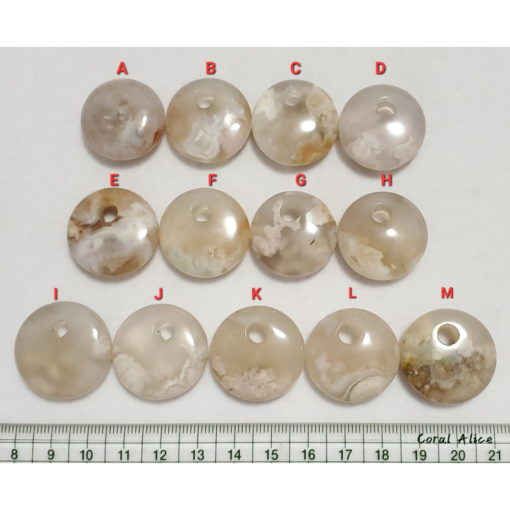 🌟Coral珊寶手作-天然櫻花瑪瑙公主扣 24-27*8.5-9.9mm AG2P1-546-細節圖8