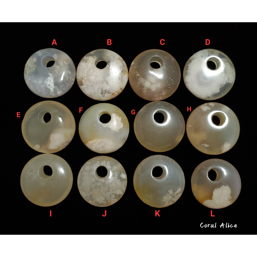 🌟Coral珊寶手作-天然櫻花瑪瑙公主扣 20-24.5mm AG2P1-549-細節圖3