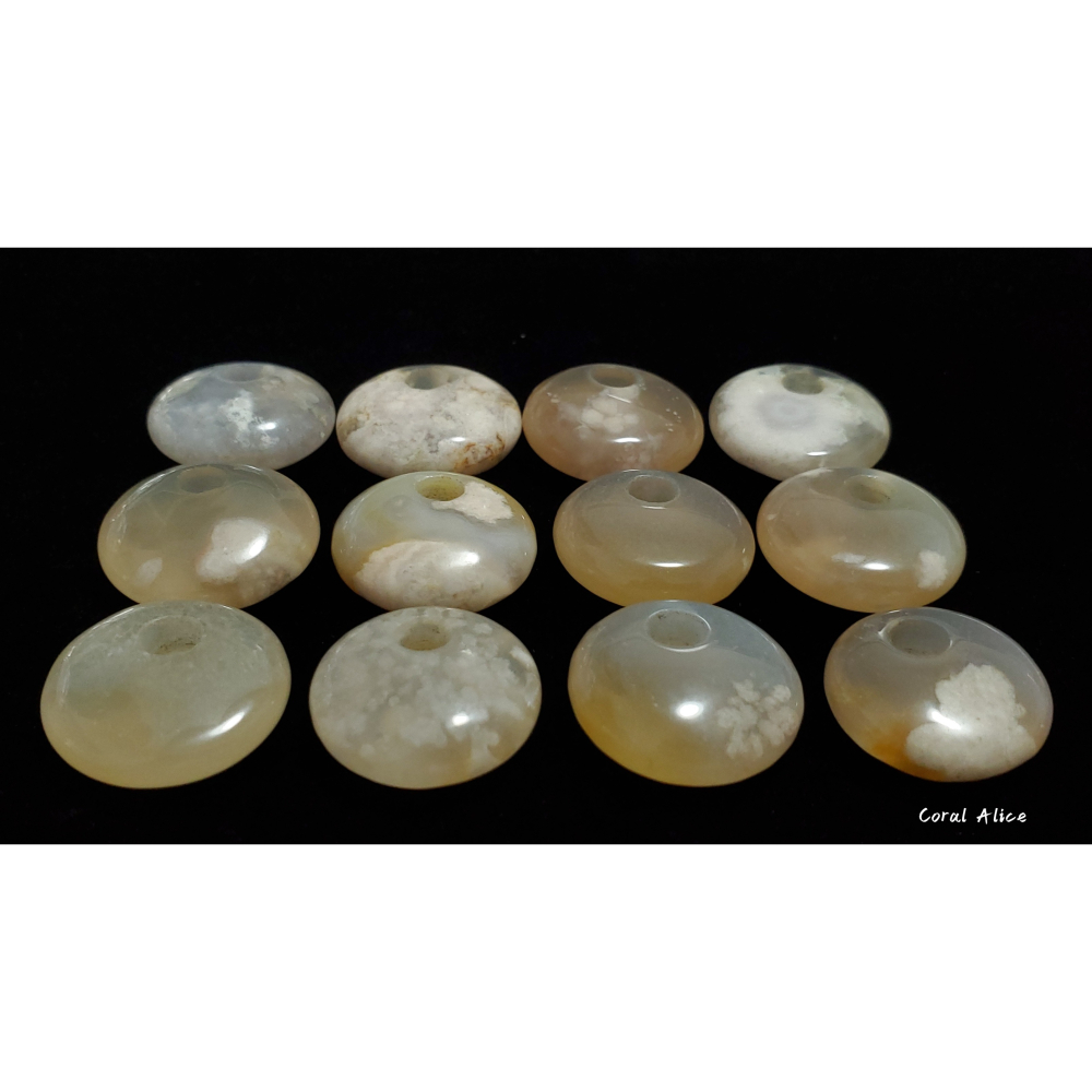 🌟Coral珊寶手作-天然櫻花瑪瑙公主扣 20-24.5mm AG2P1-549-細節圖4