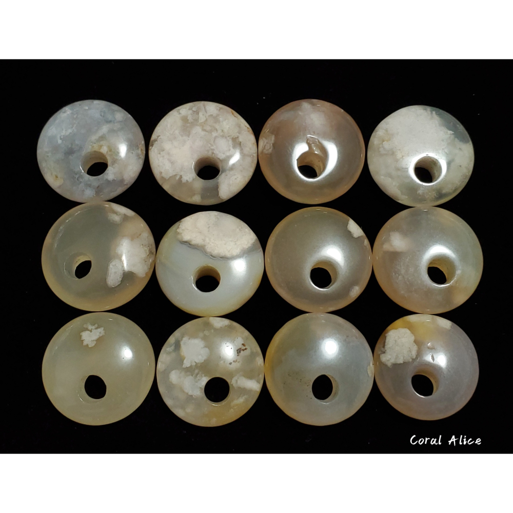 🌟Coral珊寶手作-天然櫻花瑪瑙公主扣 20-24.5mm AG2P1-549-細節圖5