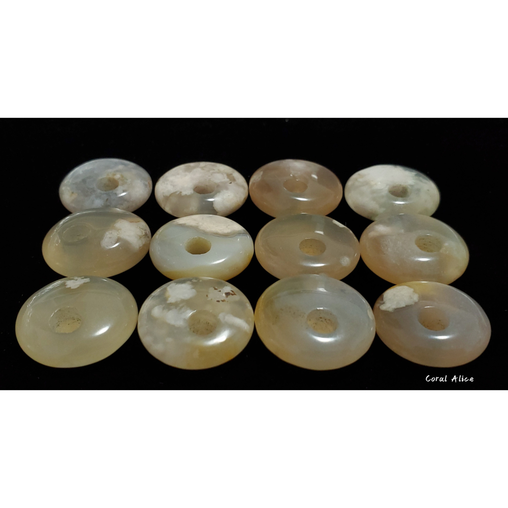 🌟Coral珊寶手作-天然櫻花瑪瑙公主扣 20-24.5mm AG2P1-549-細節圖6