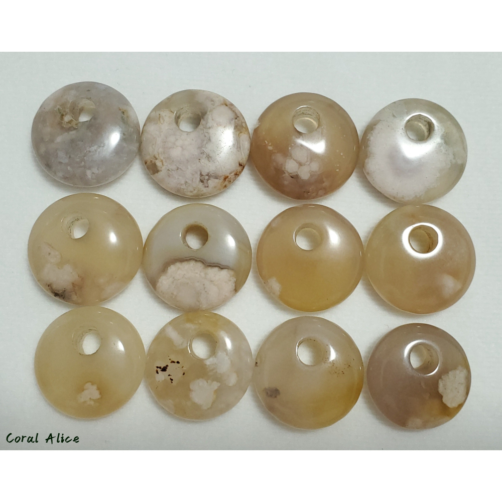 🌟Coral珊寶手作-天然櫻花瑪瑙公主扣 20-24.5mm AG2P1-549-細節圖9