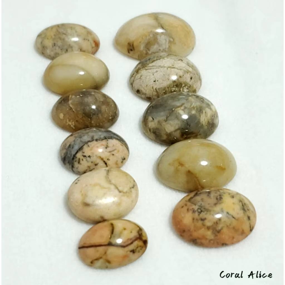 🌟Coral珊寶手作-天然墨西哥瑪瑙蛋面裸石 AG2P1-566-細節圖7