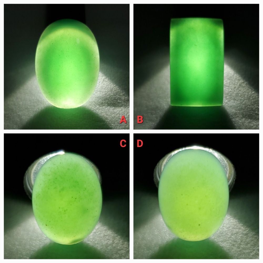 🌟Coral珊寶手作-天然綠玉髓(鉻綠玉髓)蛋面/方型裸石 19.5-39.5mm AG2P1-683-細節圖5