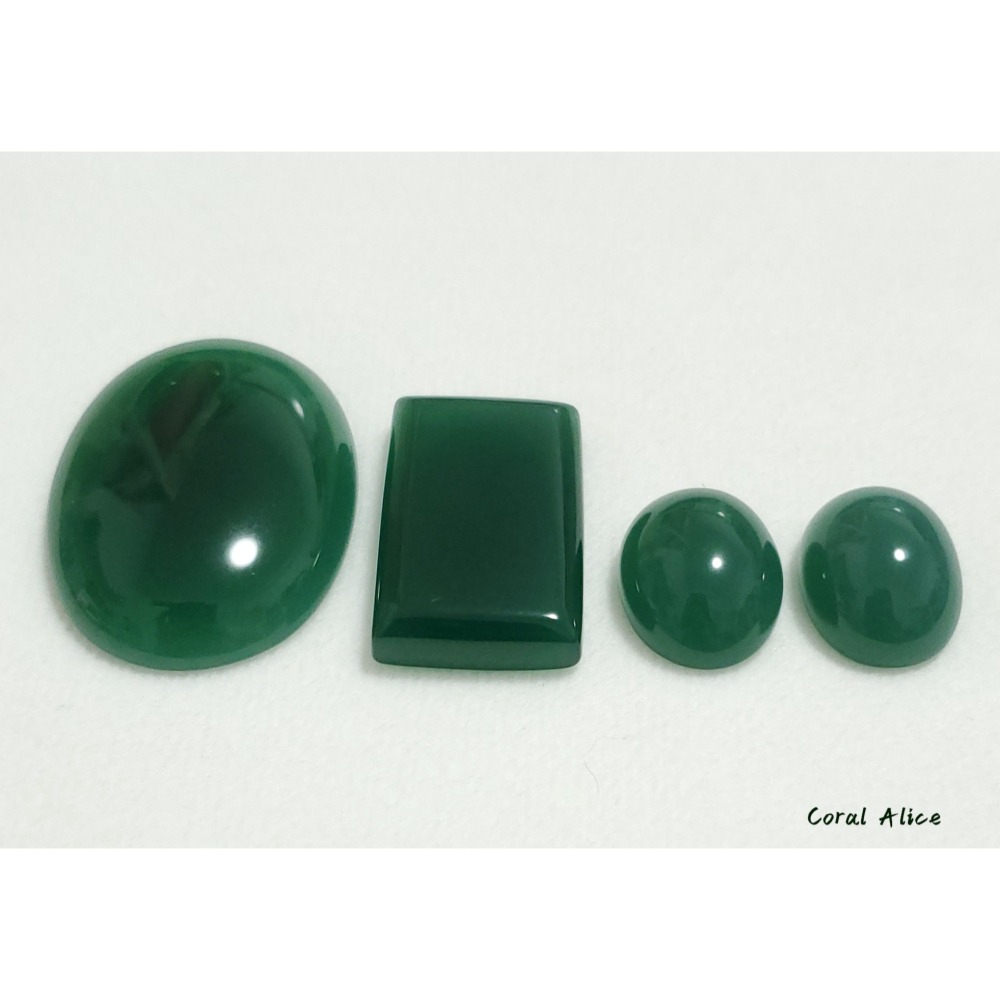 🌟Coral珊寶手作-天然綠玉髓(鉻綠玉髓)蛋面/方型裸石 19.5-39.5mm AG2P1-683-細節圖7