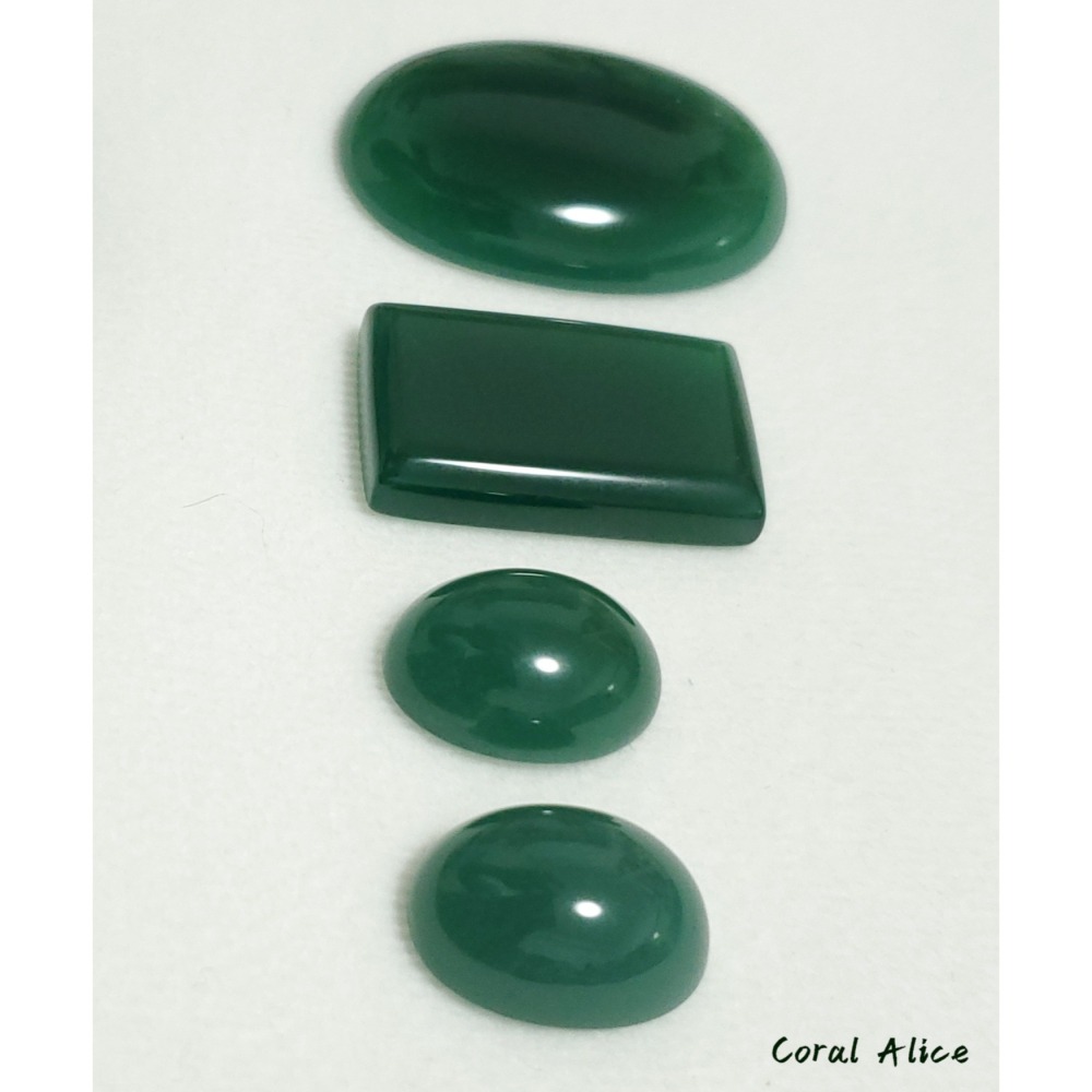 🌟Coral珊寶手作-天然綠玉髓(鉻綠玉髓)蛋面/方型裸石 19.5-39.5mm AG2P1-683-細節圖8
