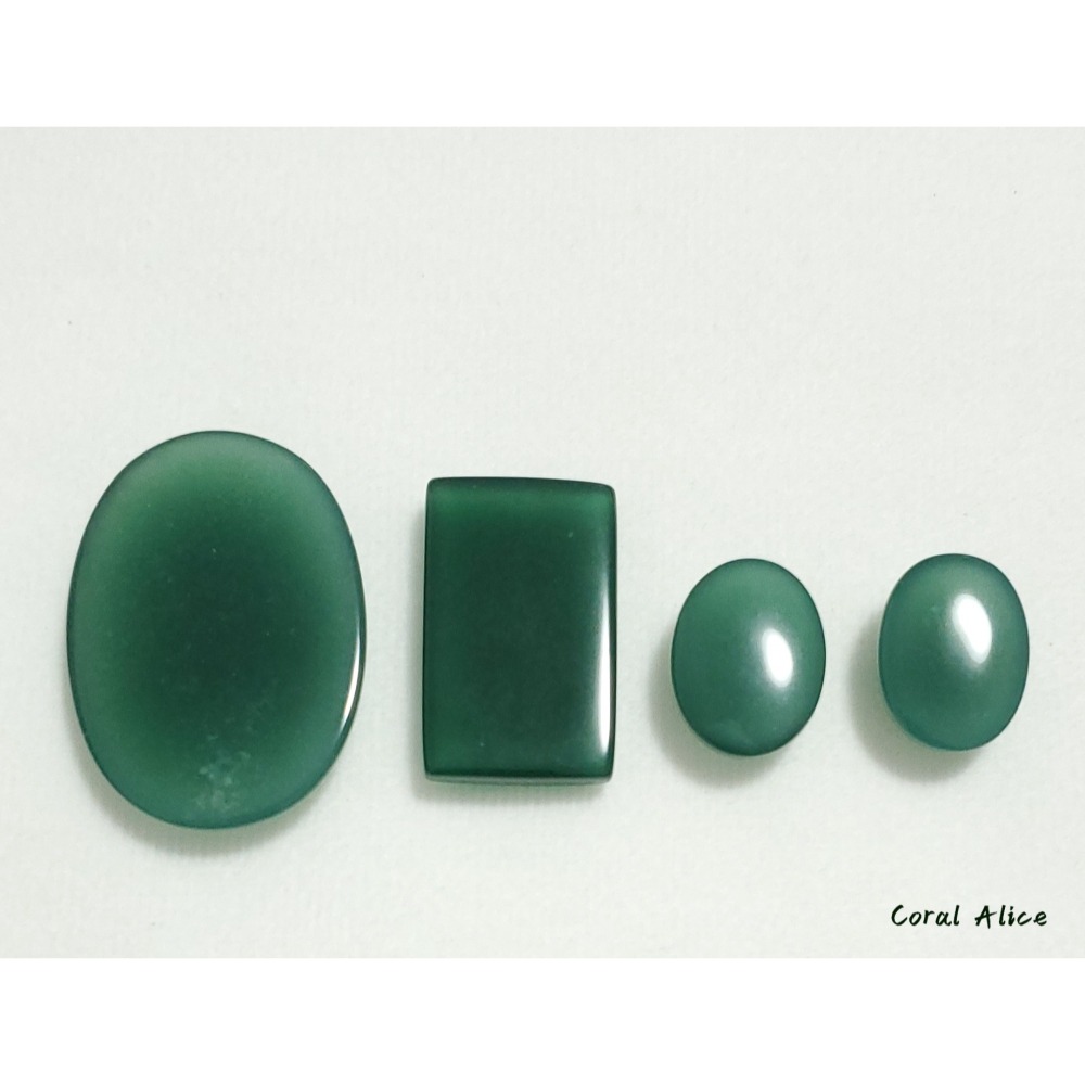 🌟Coral珊寶手作-天然綠玉髓(鉻綠玉髓)蛋面/方型裸石 19.5-39.5mm AG2P1-683-細節圖9