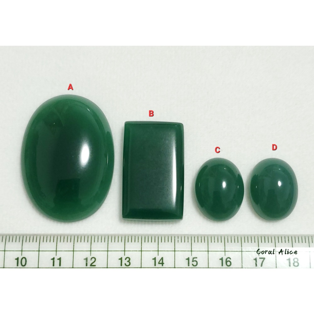 🌟Coral珊寶手作-天然綠玉髓(鉻綠玉髓)蛋面/方型裸石 19.5-39.5mm AG2P1-683-細節圖11