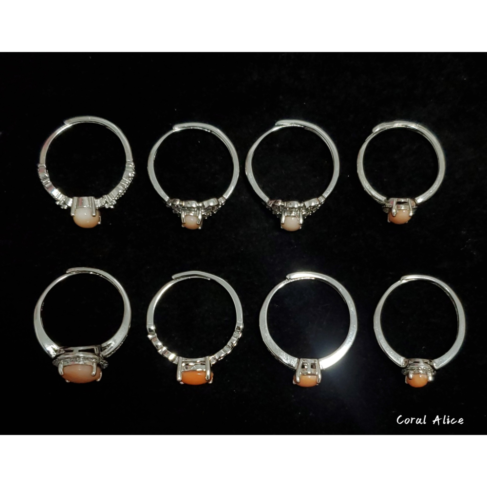 🌟Coral珊寶手作-天然深水珊瑚/momo珊瑚(淺色)造型戒指(活圍) CO3P1-575-細節圖6