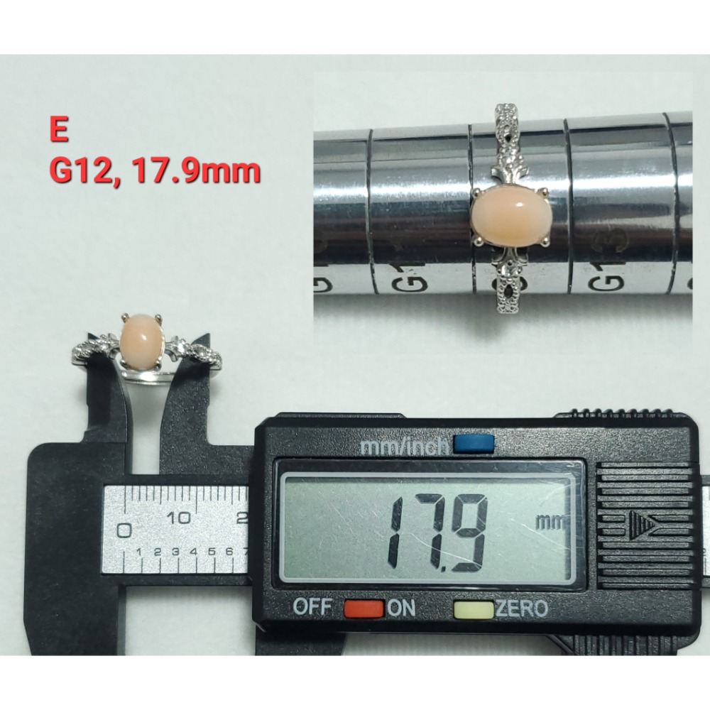 🌟Coral珊寶手作-天然深水珊瑚/momo珊瑚(淺色)造型戒指(活圍) CO3P1-575-規格圖11