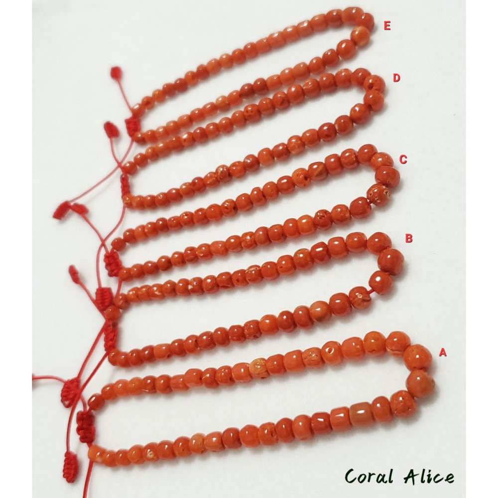 🌟Coral珊寶手作-天然沙丁珊瑚老型珠手鍊 16-17cm CO3T1-517-細節圖10