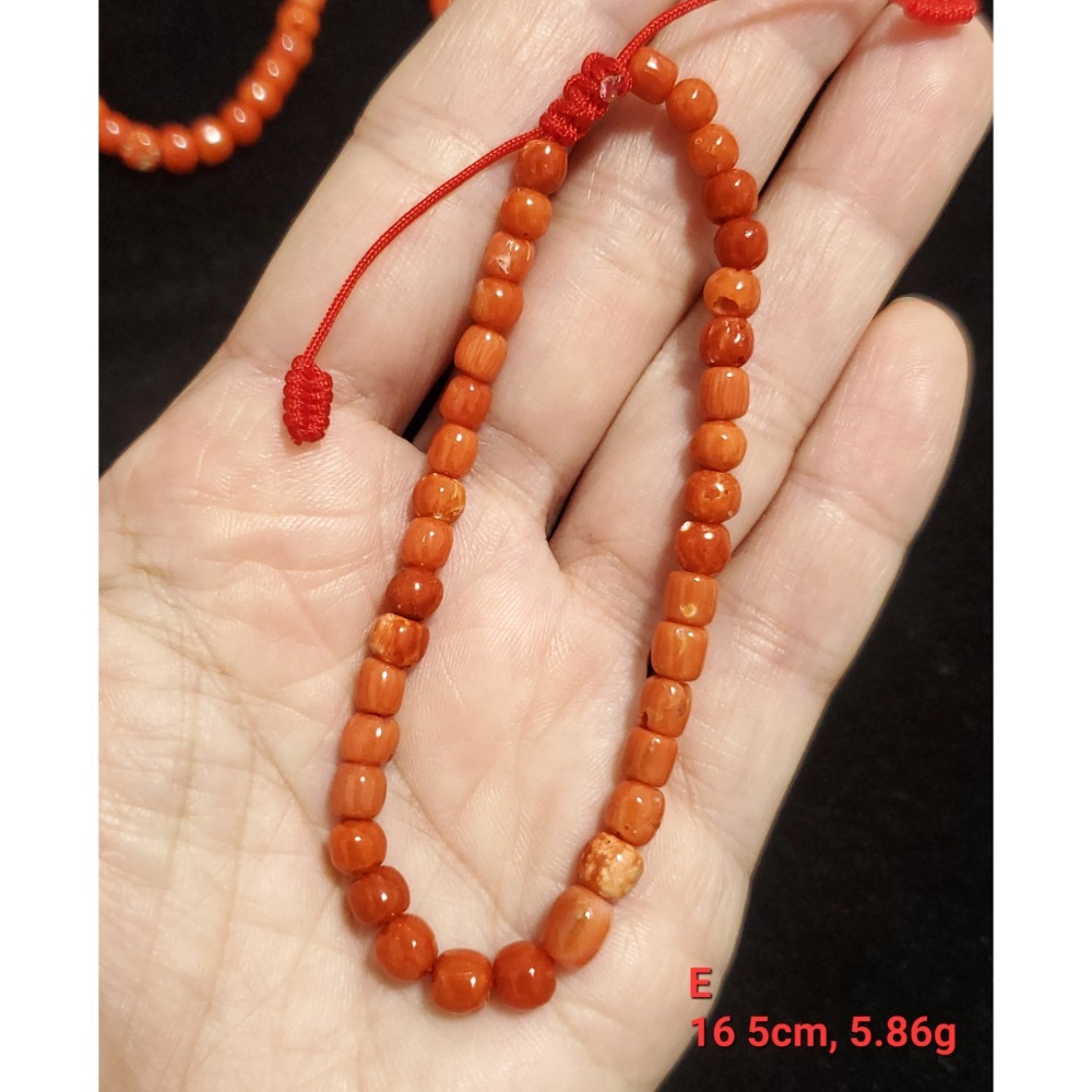 🌟Coral珊寶手作-天然沙丁珊瑚老型珠手鍊 16-17cm CO3T1-517-規格圖11