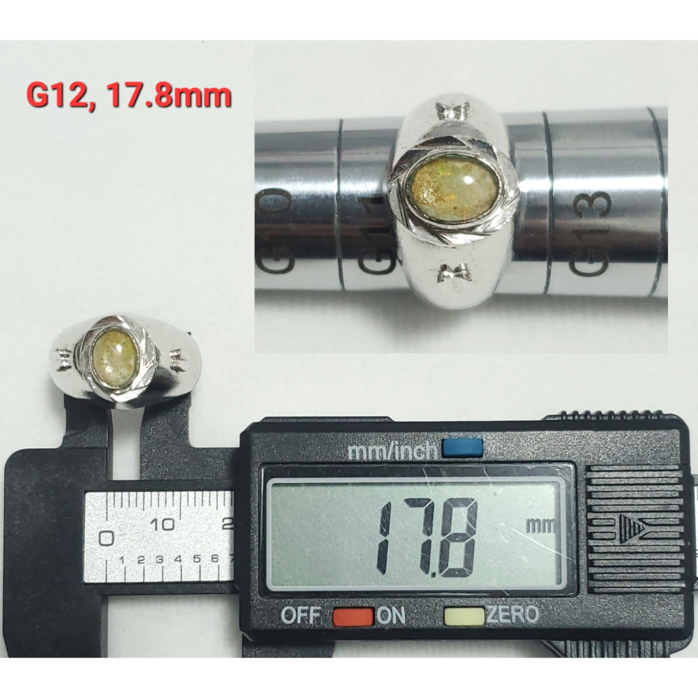 🌟Coral珊寶手作-天然墨西哥火蛋白/歐泊造型戒指 G12 MS3P1-504-細節圖10