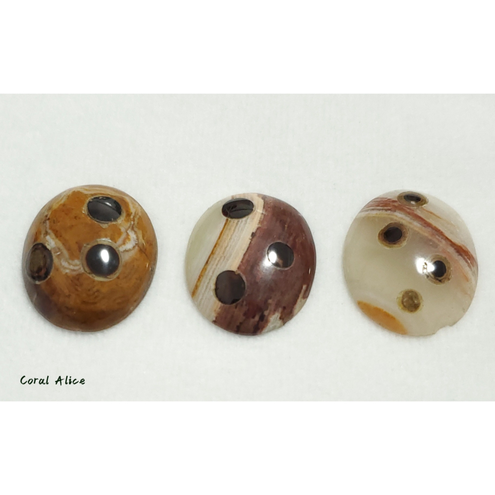 🌟Coral珊寶手作-天然澎湖文石大蛋面裸石 26.9-27.7mm JD2P1-819-細節圖7