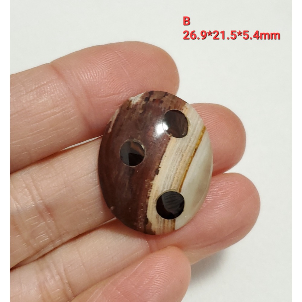 🌟Coral珊寶手作-天然澎湖文石大蛋面裸石 26.9-27.7mm JD2P1-819-規格圖11