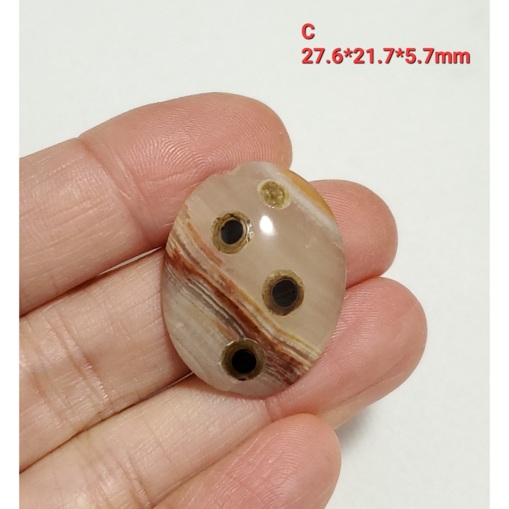 🌟Coral珊寶手作-天然澎湖文石大蛋面裸石 26.9-27.7mm JD2P1-819-規格圖11