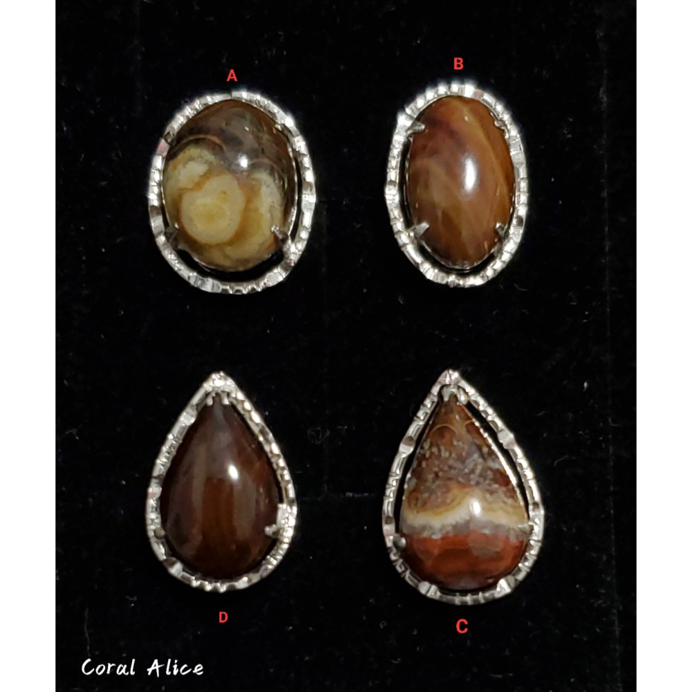 🌟Coral珊寶手作-天然澎湖文石造型領帶釦 JD3P1-544-細節圖2