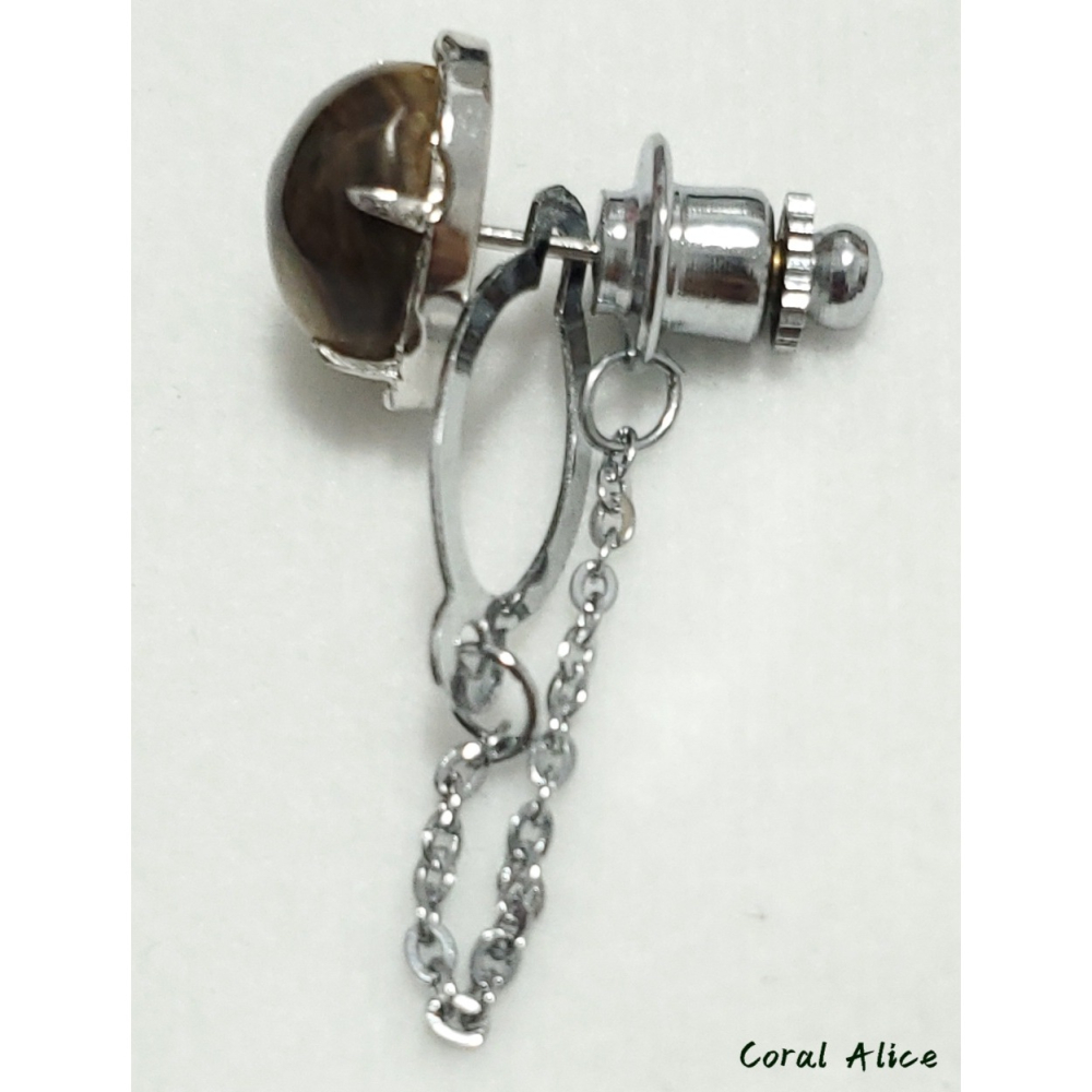 🌟Coral珊寶手作-天然澎湖文石造型領帶釦 JD3P1-544-細節圖10