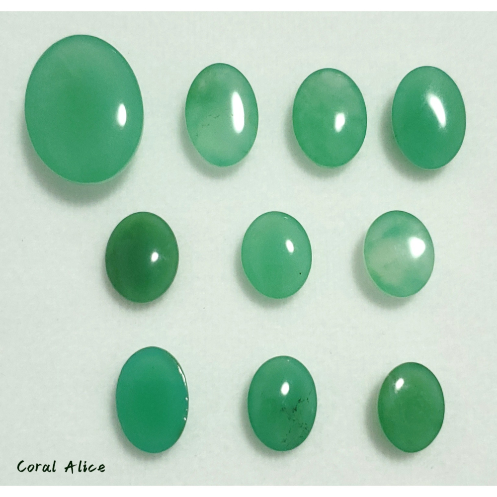 🌟Coral珊寶手作-天然澳洲綠玉髓/澳洲玉蛋面裸石 AG2P1-701-細節圖8
