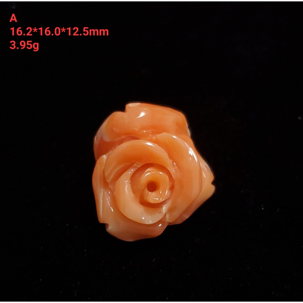 🌟Coral珊寶手作-天然深水珊瑚手工雕刻花件 11.0-16.6mm CO2P1-324-規格圖11