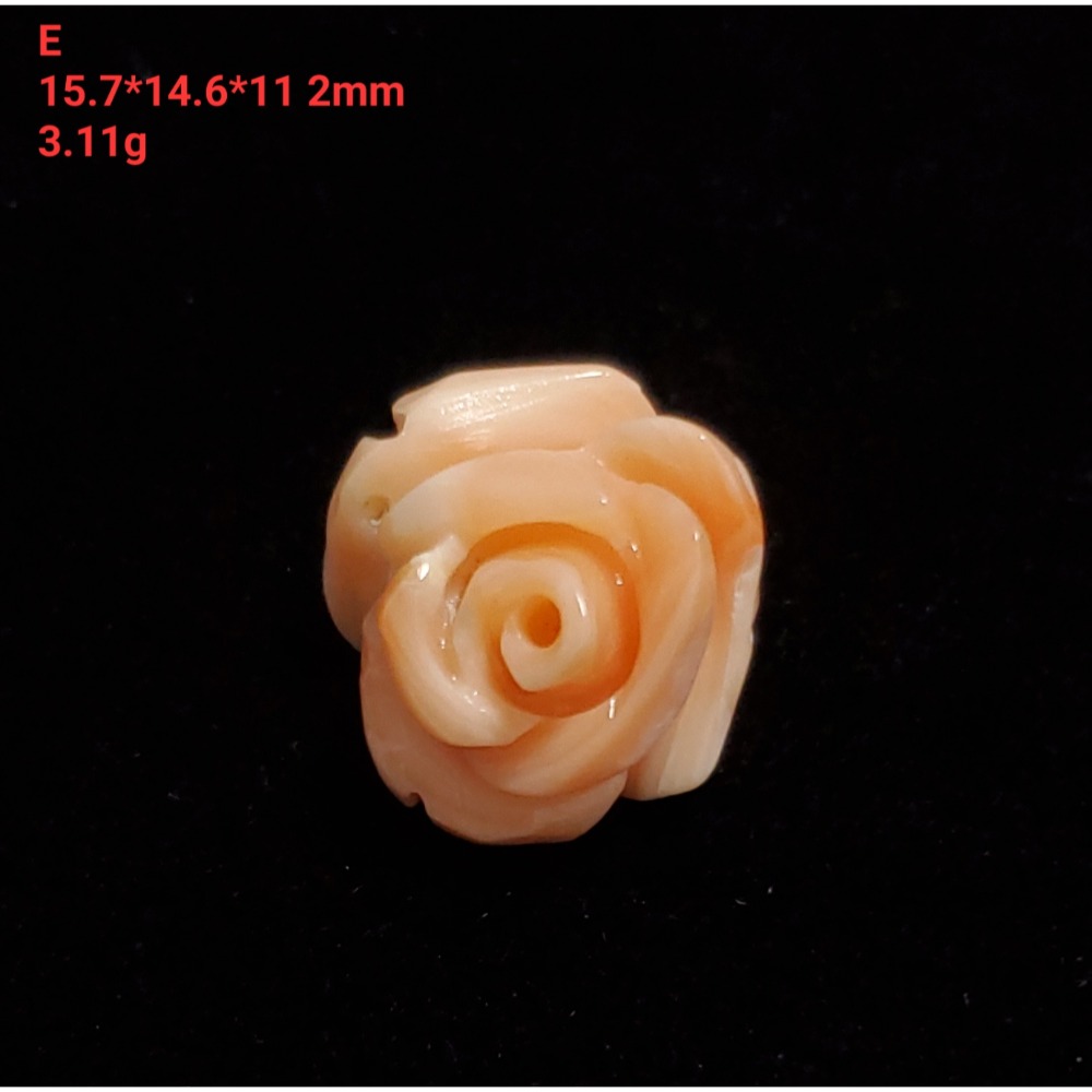 🌟Coral珊寶手作-天然深水珊瑚手工雕刻花件 11.0-16.6mm CO2P1-324-規格圖11