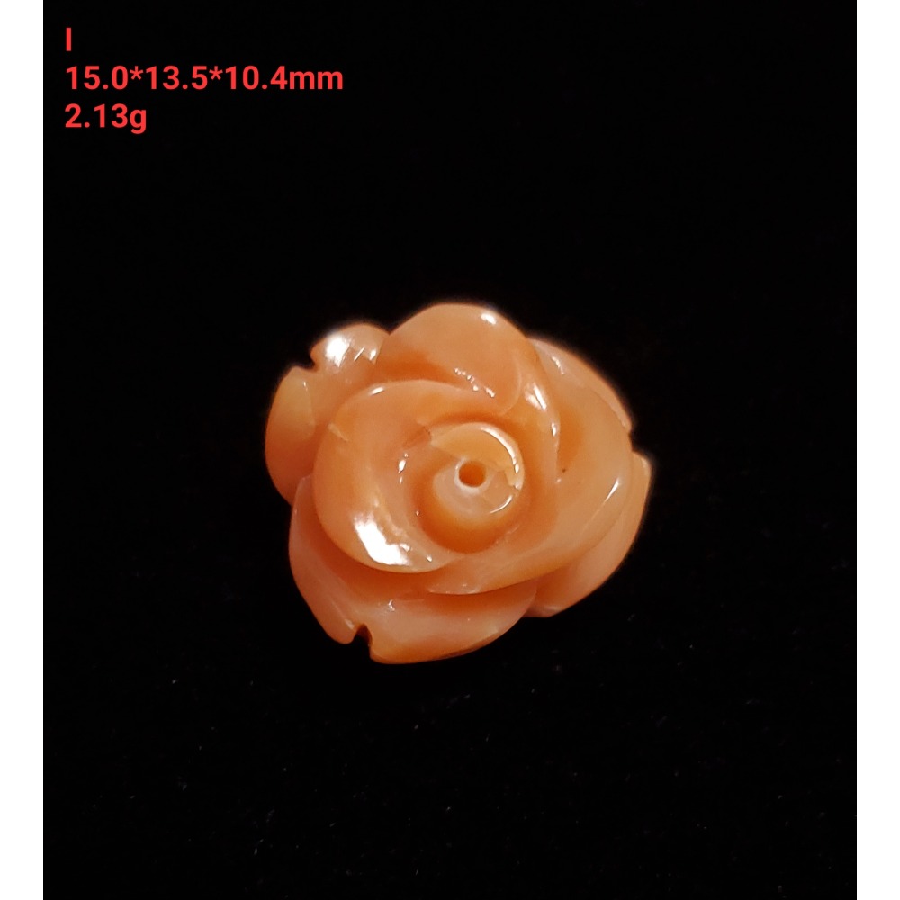 🌟Coral珊寶手作-天然深水珊瑚手工雕刻花件 11.0-16.6mm CO2P1-324-規格圖11