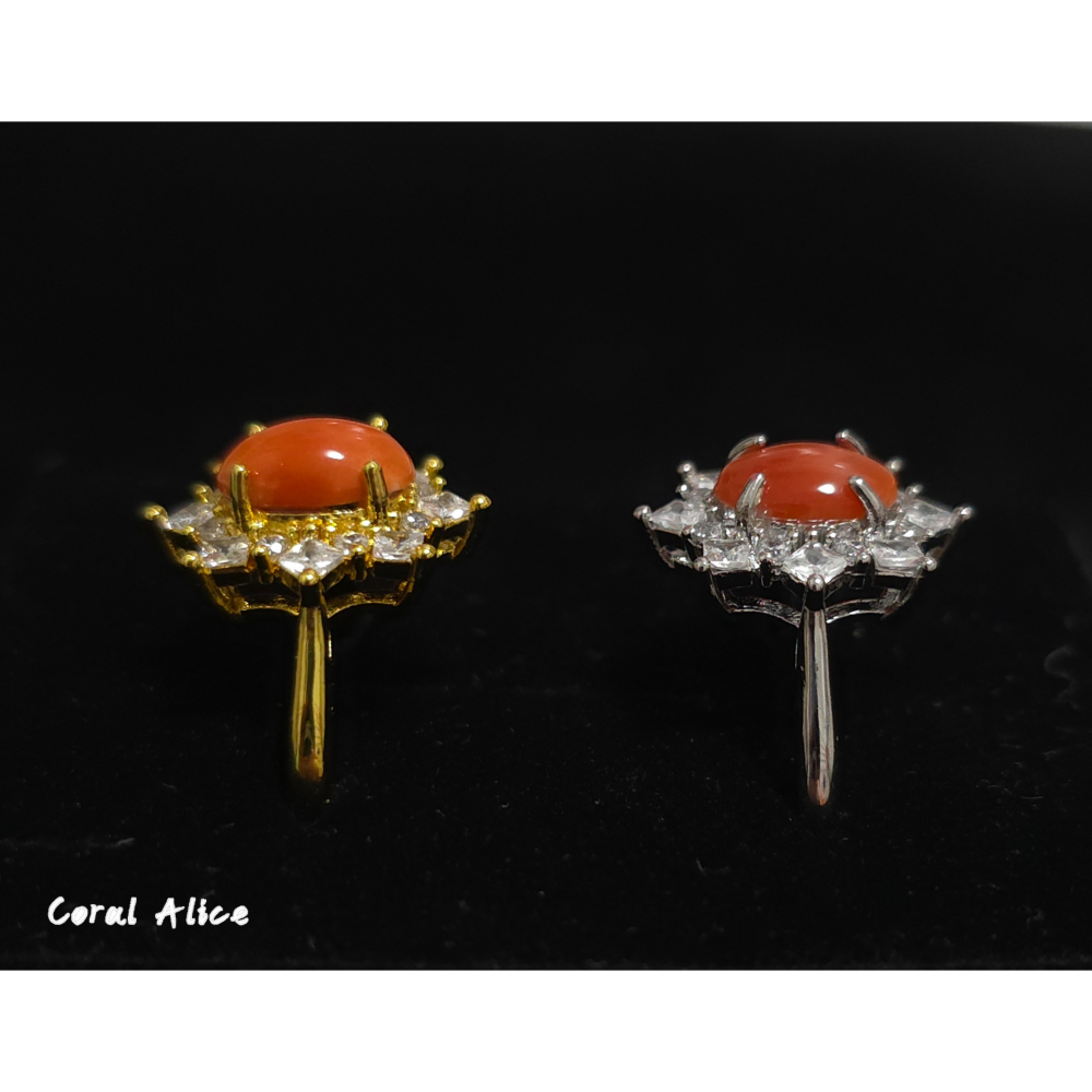 🌟Coral珊寶手作-天然阿卡珊瑚造型戒指(活圍) CO3P1-581-細節圖4