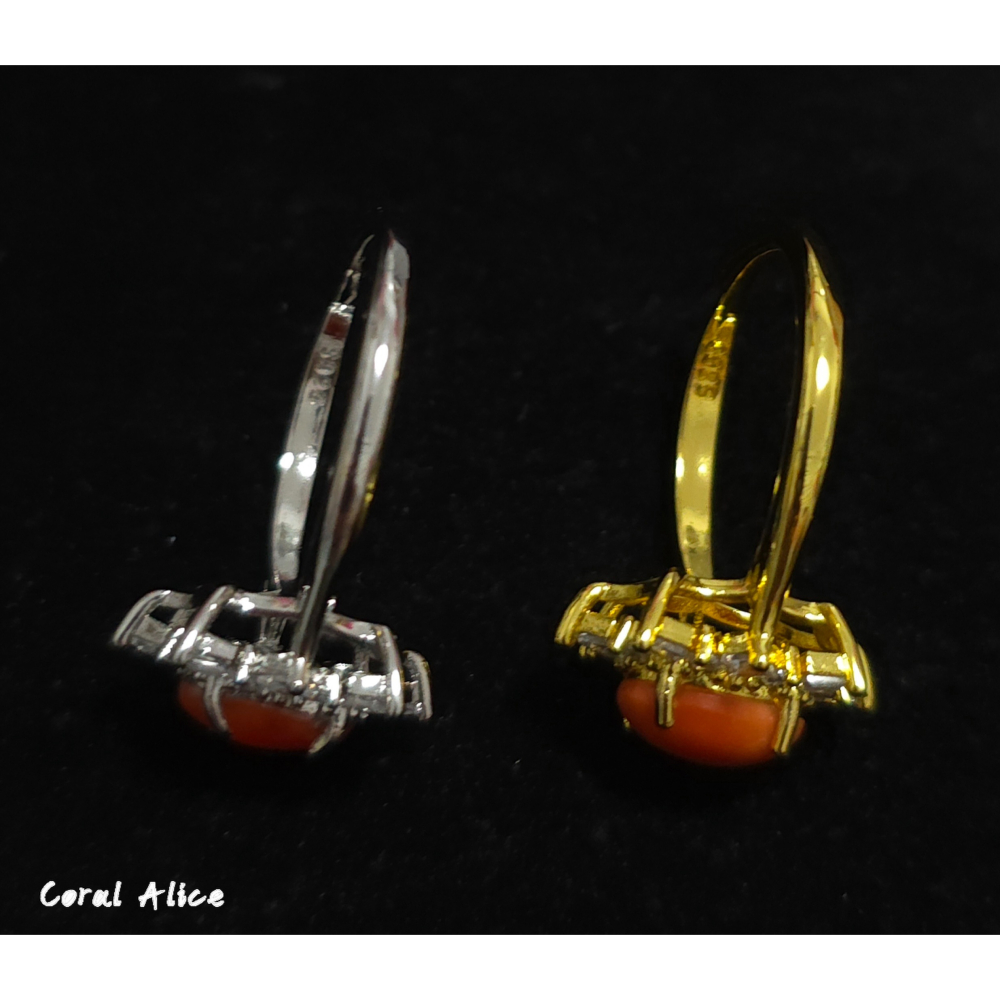 🌟Coral珊寶手作-天然阿卡珊瑚造型戒指(活圍) CO3P1-581-細節圖7