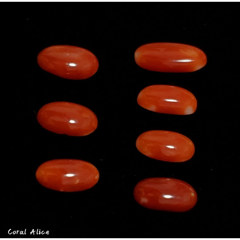 🌟Coral珊寶手作-天然阿卡珊瑚長蛋面裸石 CO2P1-354-細節圖4