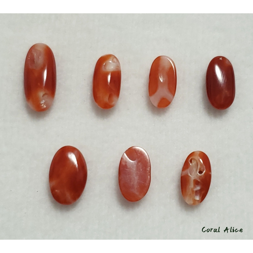 🌟Coral珊寶手作-天然阿卡珊瑚長蛋面裸石 CO2P1-354-細節圖9