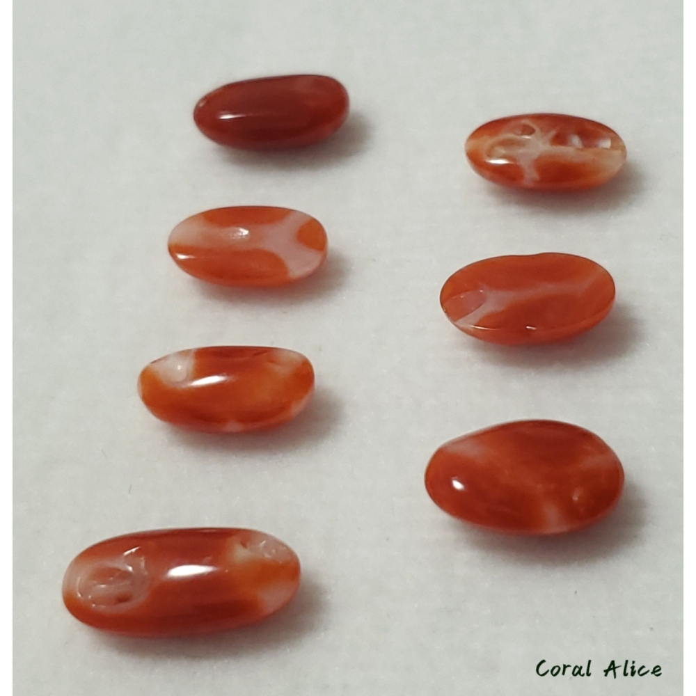 🌟Coral珊寶手作-天然阿卡珊瑚長蛋面裸石 CO2P1-354-細節圖10