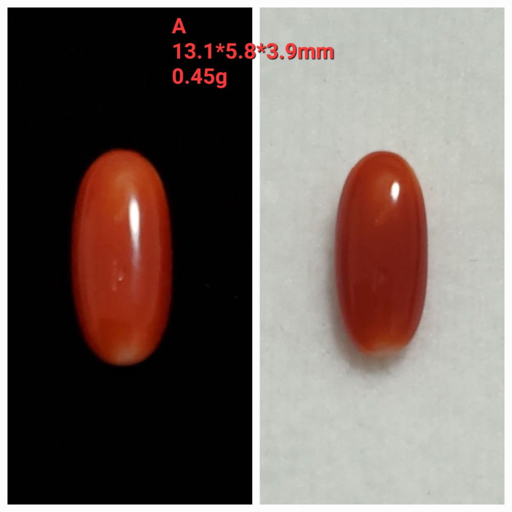 🌟Coral珊寶手作-天然阿卡珊瑚長蛋面裸石 CO2P1-354-規格圖11