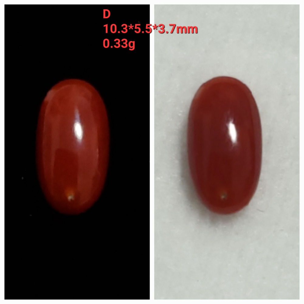 🌟Coral珊寶手作-天然阿卡珊瑚長蛋面裸石 CO2P1-354-規格圖11