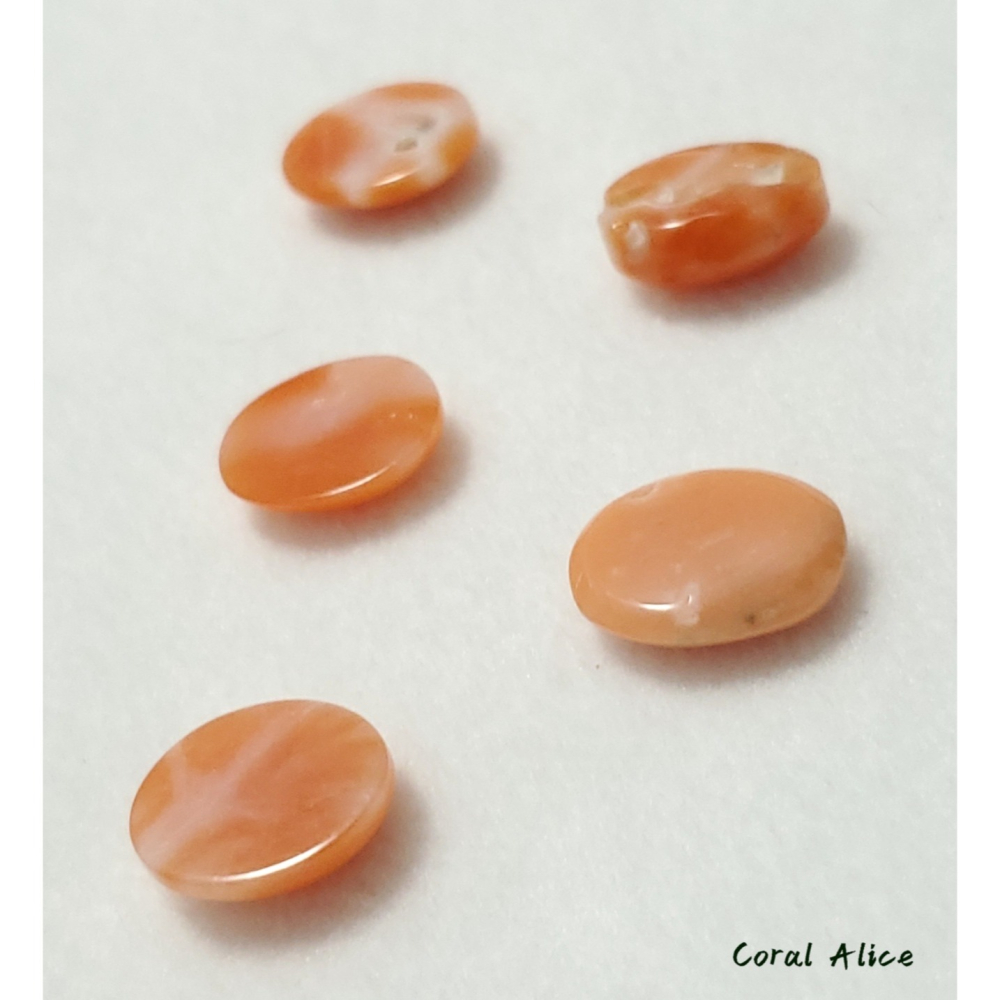 🌟Coral珊寶手作-天然阿卡珊瑚(淺色)蛋面裸石 10.8-11.2mm CO2P1-376-細節圖10