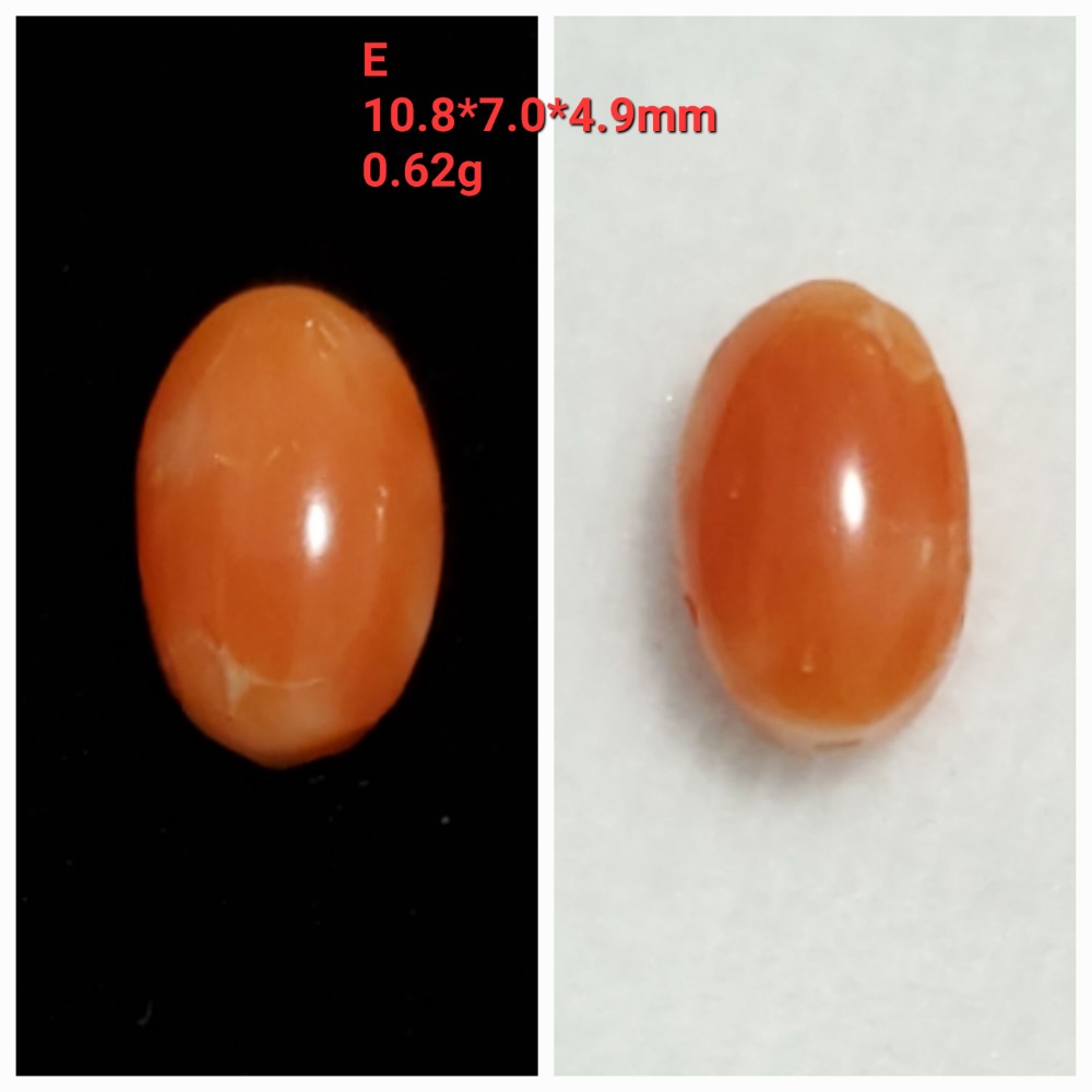 🌟Coral珊寶手作-天然阿卡珊瑚(淺色)蛋面裸石 10.8-11.2mm CO2P1-376-規格圖11
