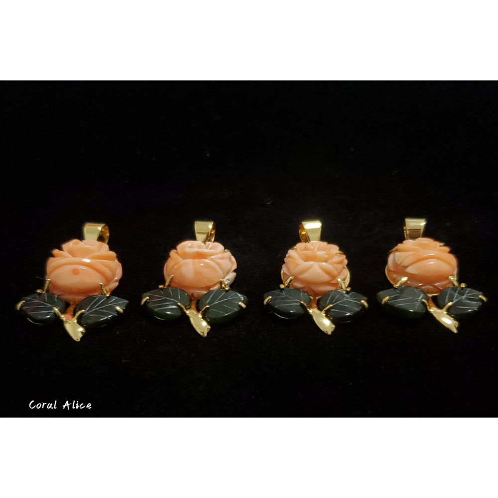 🌟Coral珊寶手作-天然深水珊瑚手工雕刻造型項墜 33.5-21.0mm CO2P1-464-細節圖3