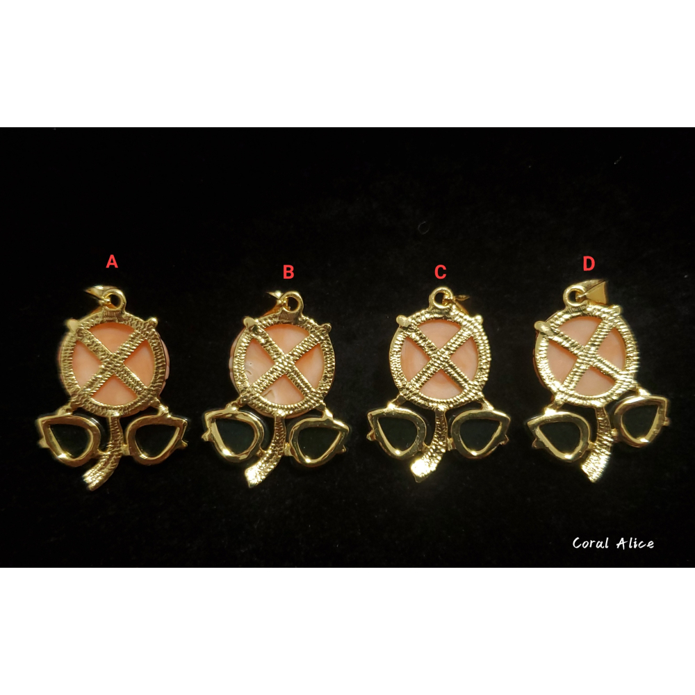 🌟Coral珊寶手作-天然深水珊瑚手工雕刻造型項墜 33.5-21.0mm CO2P1-464-細節圖5