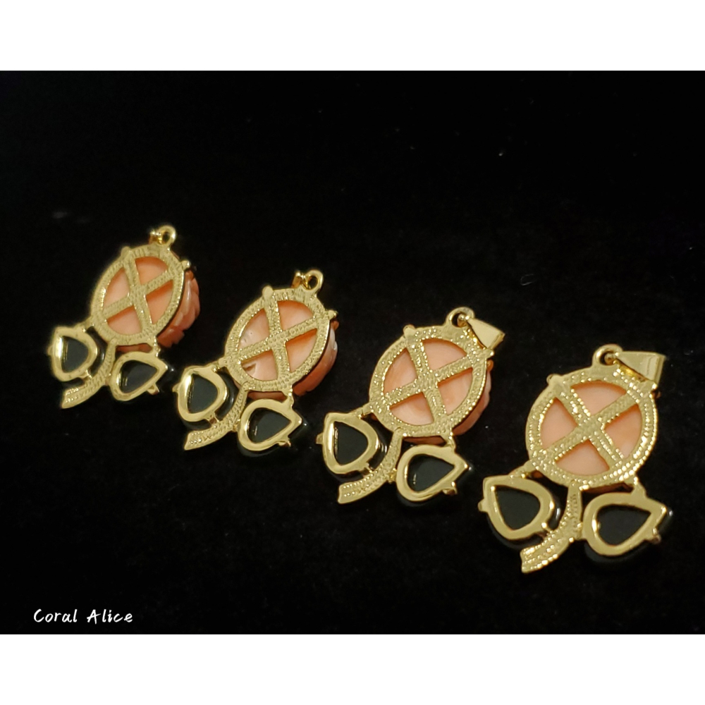 🌟Coral珊寶手作-天然深水珊瑚手工雕刻造型項墜 33.5-21.0mm CO2P1-464-細節圖6