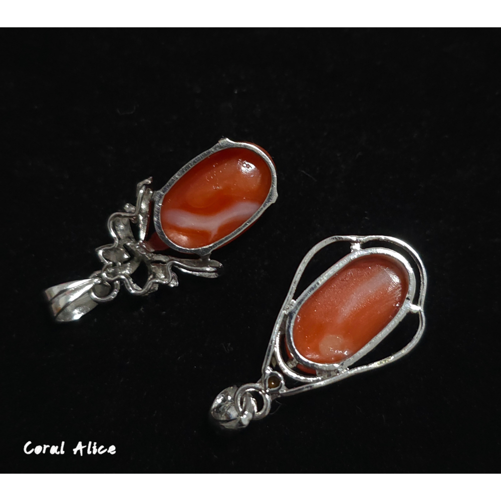 🌟Coral珊寶手作-天然阿卡珊瑚造型墜 28.6/28.4mm CO2P15213-細節圖6