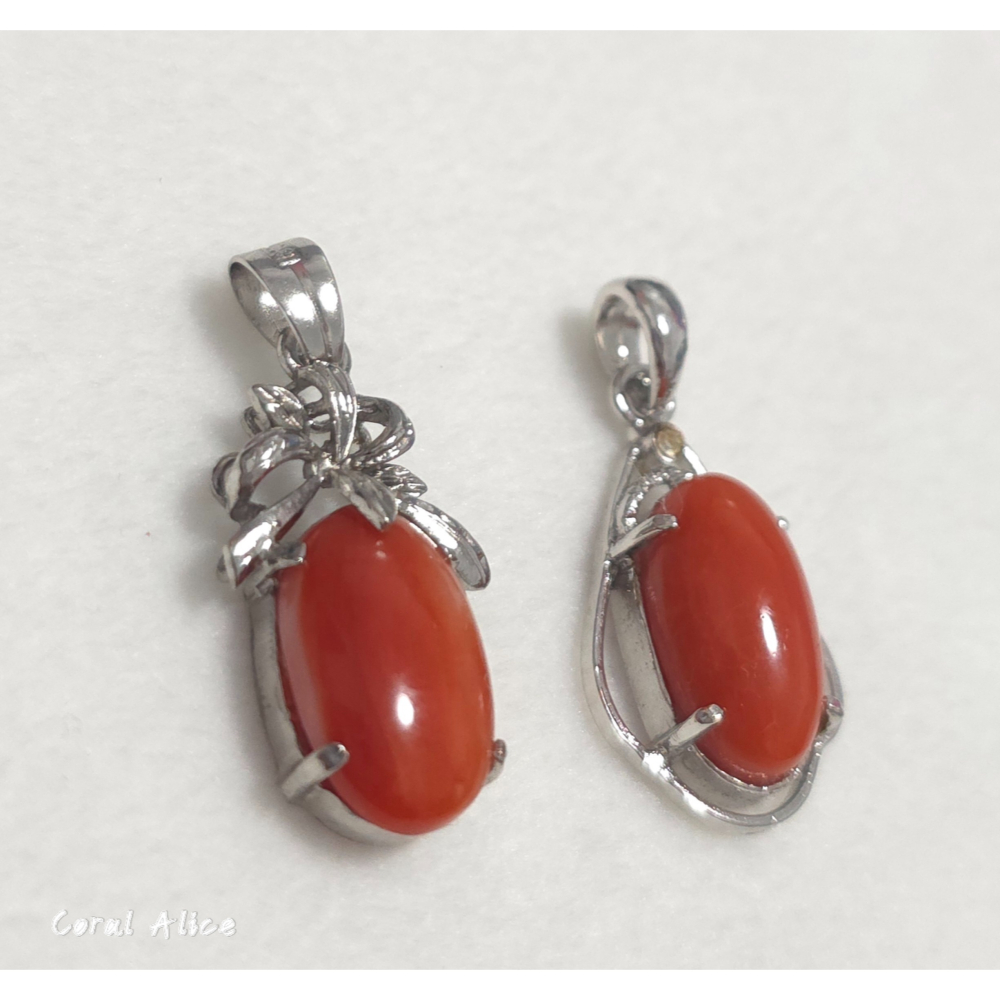 🌟Coral珊寶手作-天然阿卡珊瑚造型墜 28.6/28.4mm CO2P15213-細節圖9