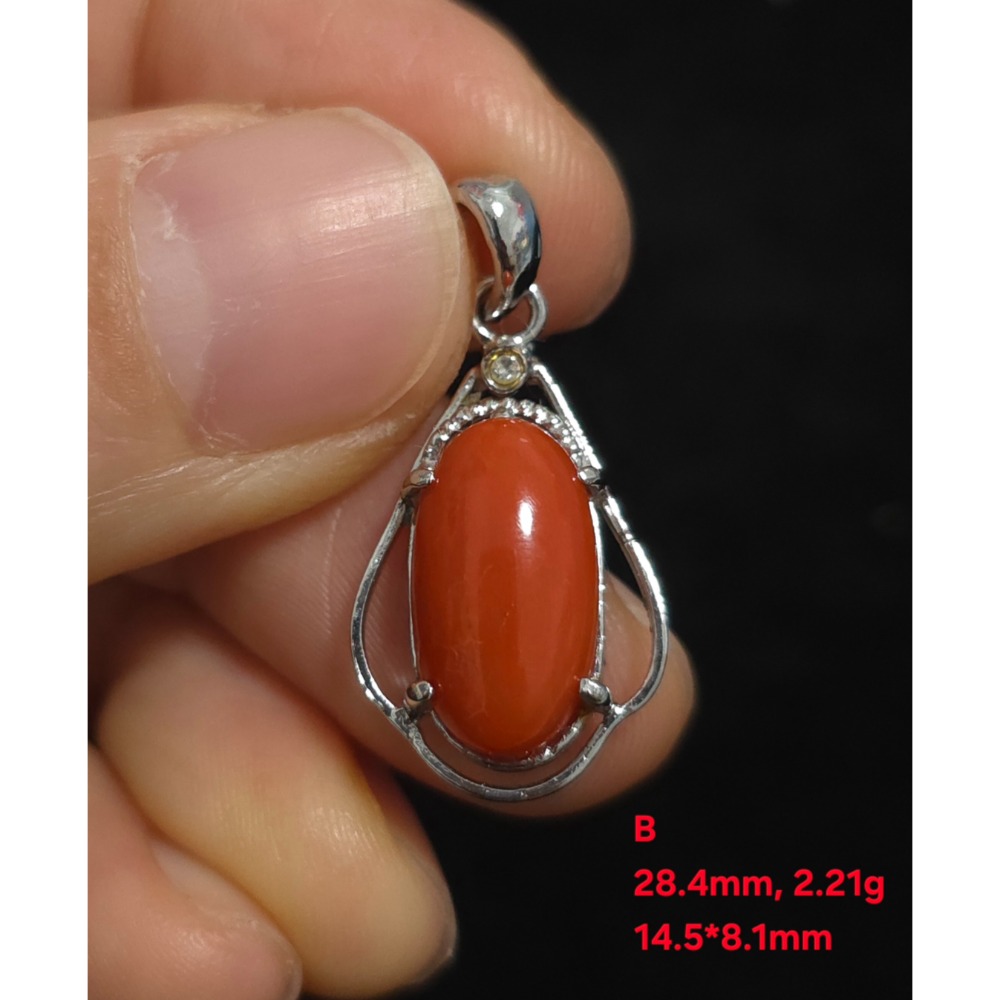 🌟Coral珊寶手作-天然阿卡珊瑚造型墜 28.6/28.4mm CO2P15213-規格圖11