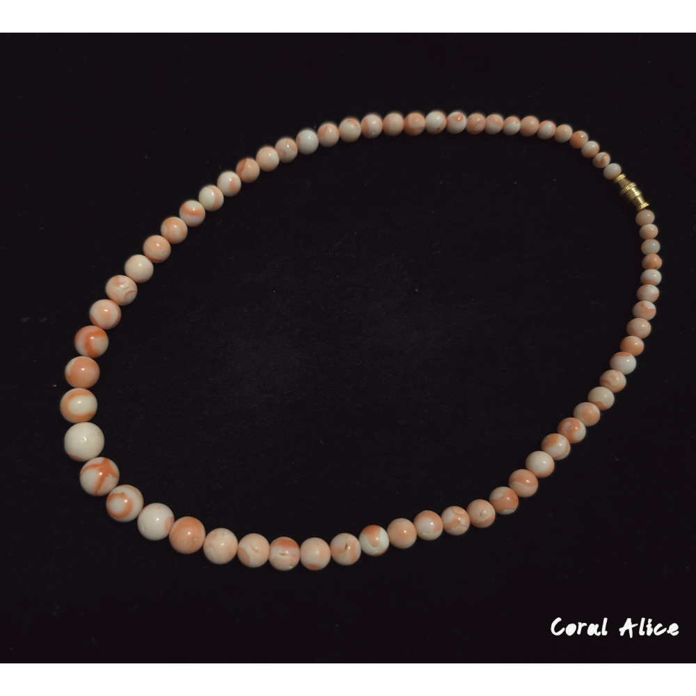 🌟Coral珊寶手作-天然深水珊瑚造型塔鏈 45cm CO3T1-525-細節圖3