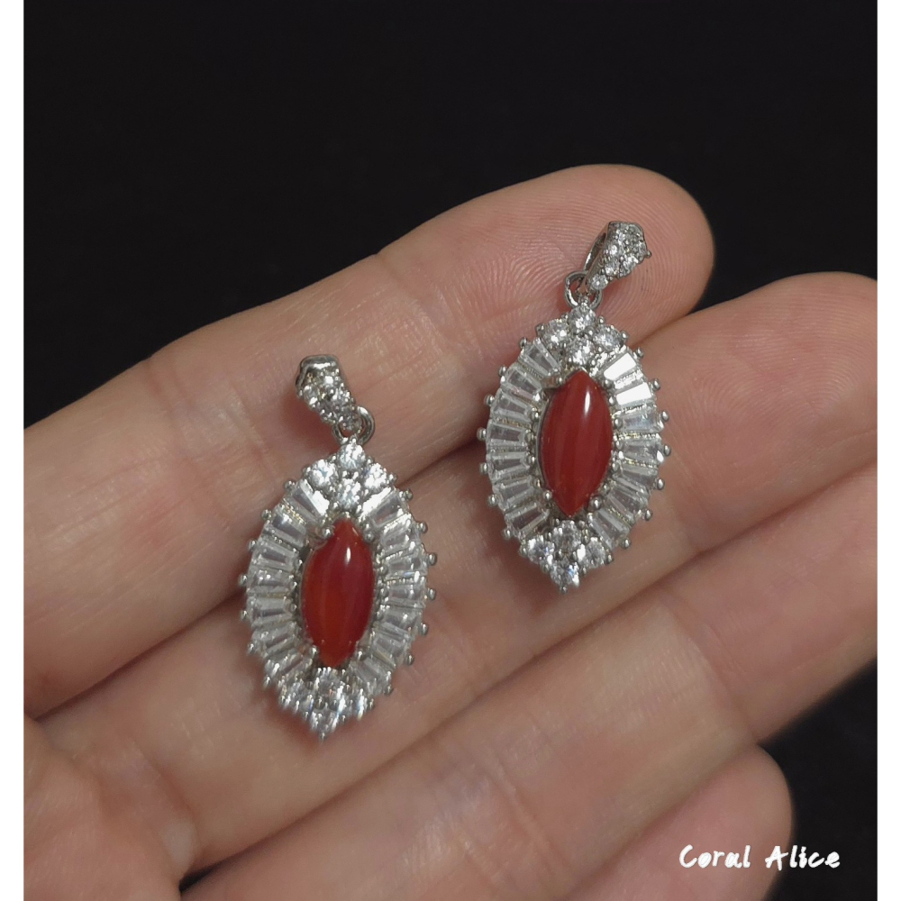 🌟Coral珊寶手作-天然紅珊瑚(阿卡珊瑚/沙丁珊瑚)造型項墜 28*14mm CO2P15255-細節圖7