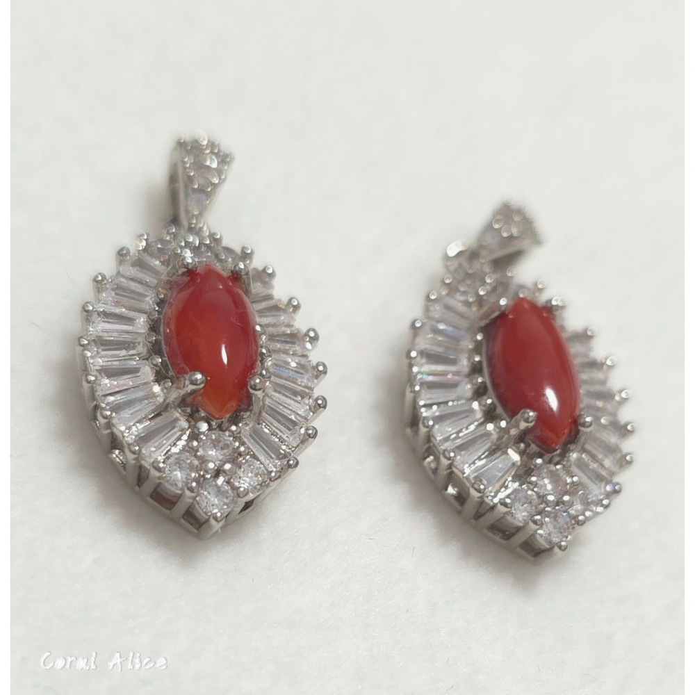 🌟Coral珊寶手作-天然紅珊瑚(阿卡珊瑚/沙丁珊瑚)造型項墜 28*14mm CO2P15255-細節圖8