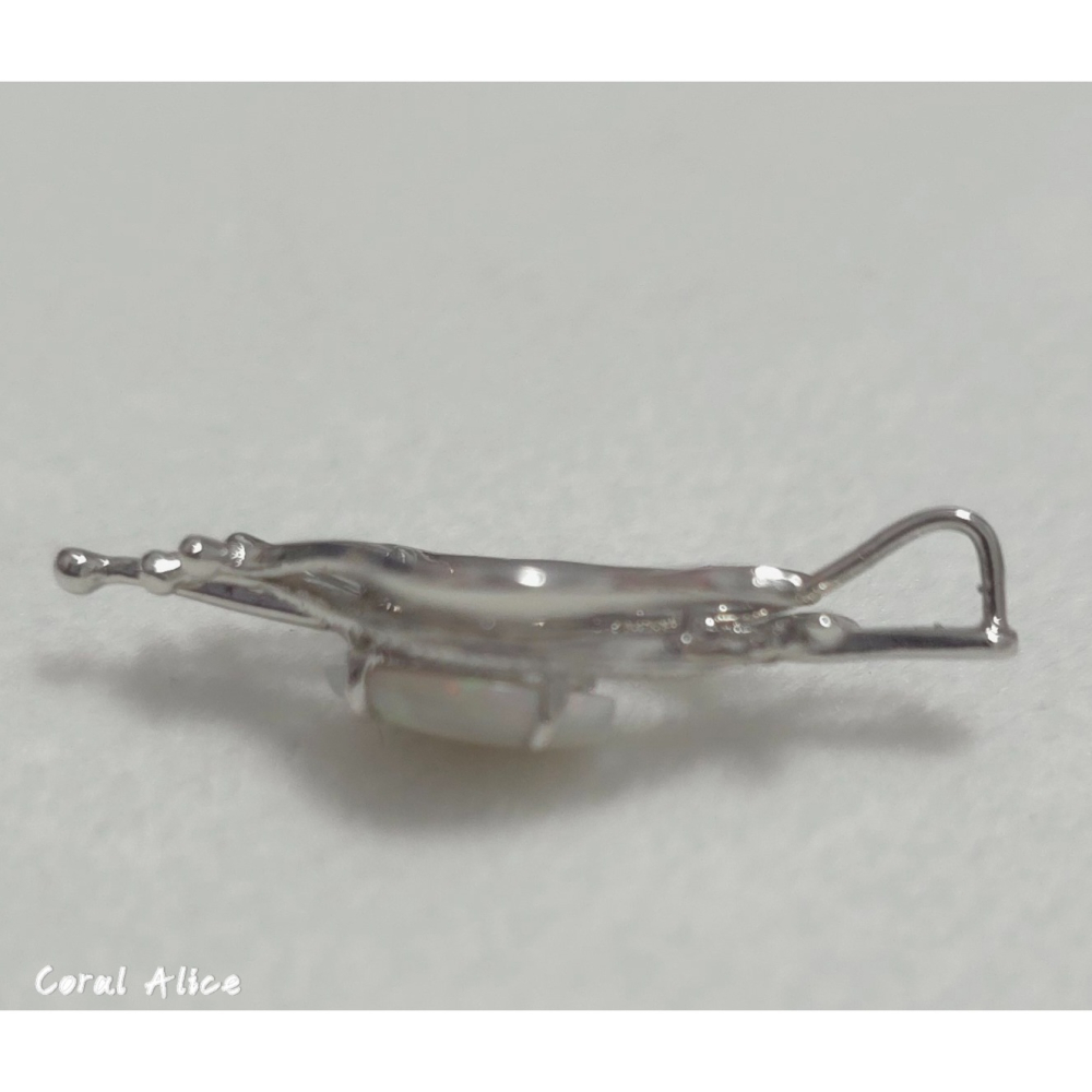 🌟Coral珊寶手作-天然蛋白石/歐泊925銀造型項墜 30.6*17.9mm SL2P1-513-細節圖9