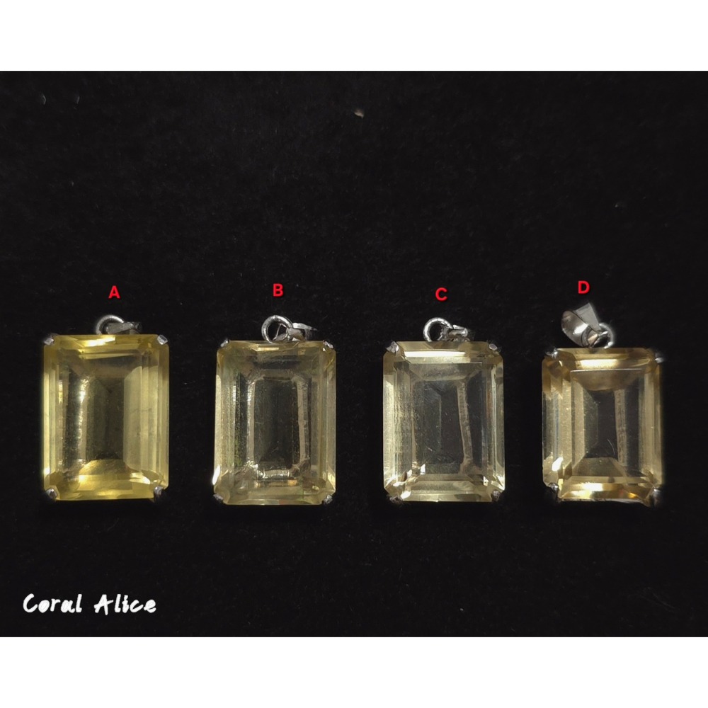 🌟Coral珊寶手作-天然黃水晶925銀造型項墜 QZ2P1-547-細節圖2