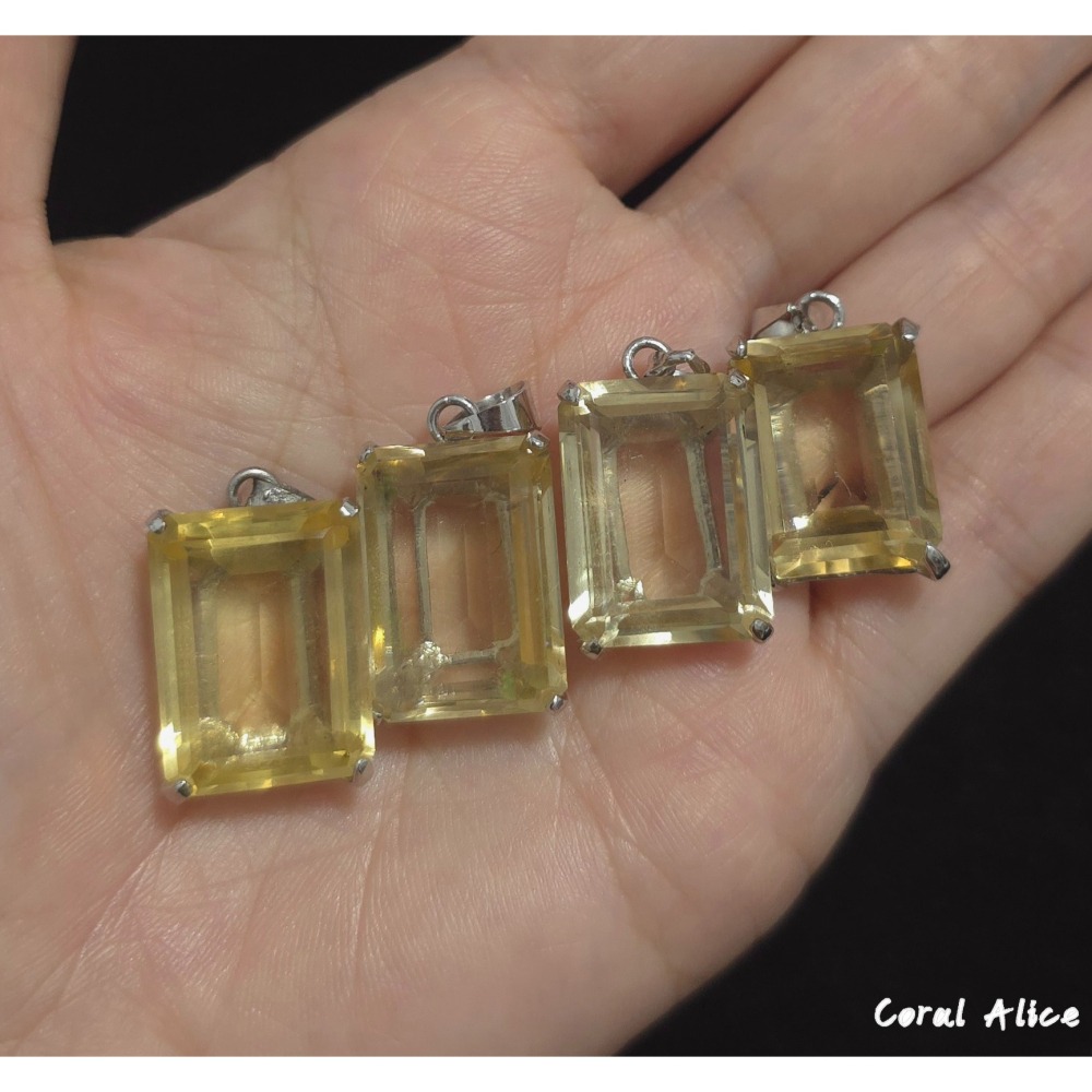 🌟Coral珊寶手作-天然黃水晶925銀造型項墜 QZ2P1-547-細節圖7