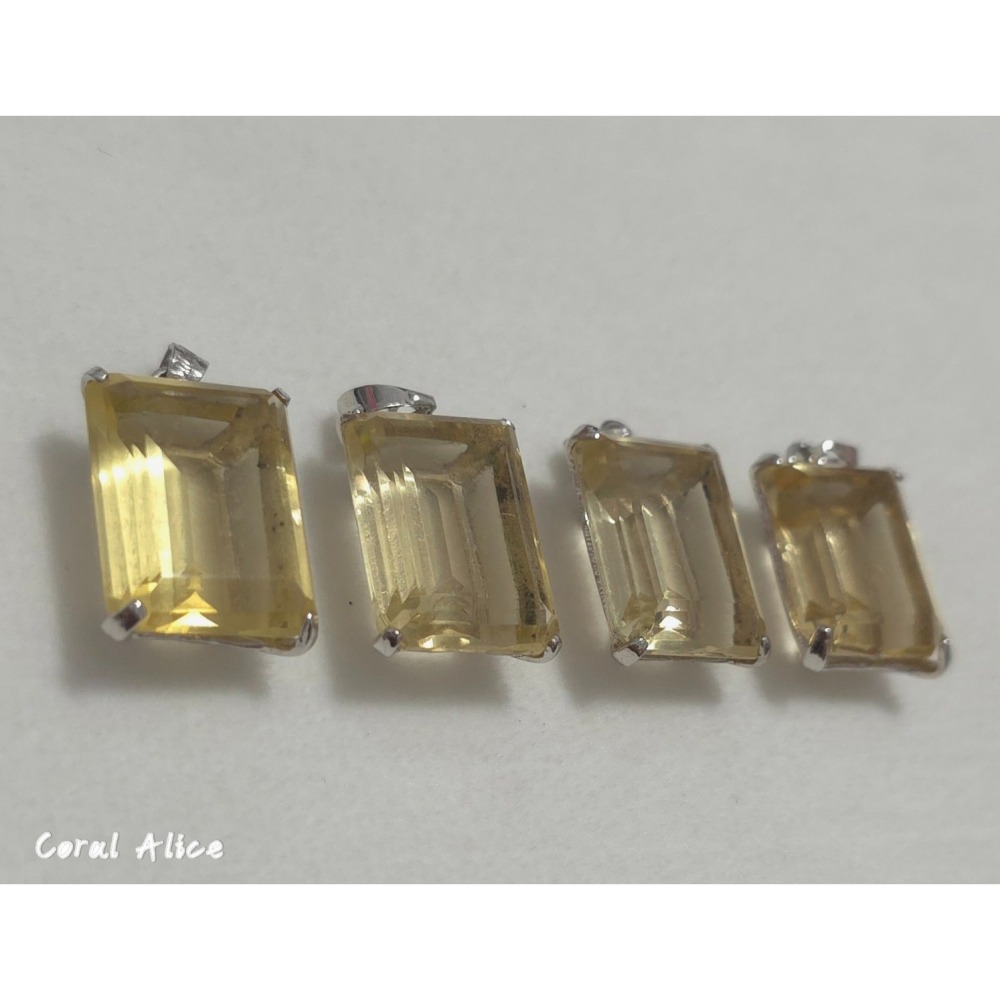 🌟Coral珊寶手作-天然黃水晶925銀造型項墜 QZ2P1-547-細節圖8