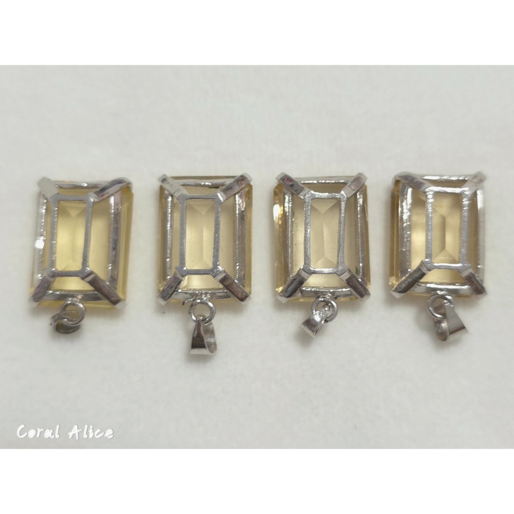 🌟Coral珊寶手作-天然黃水晶925銀造型項墜 QZ2P1-547-細節圖9